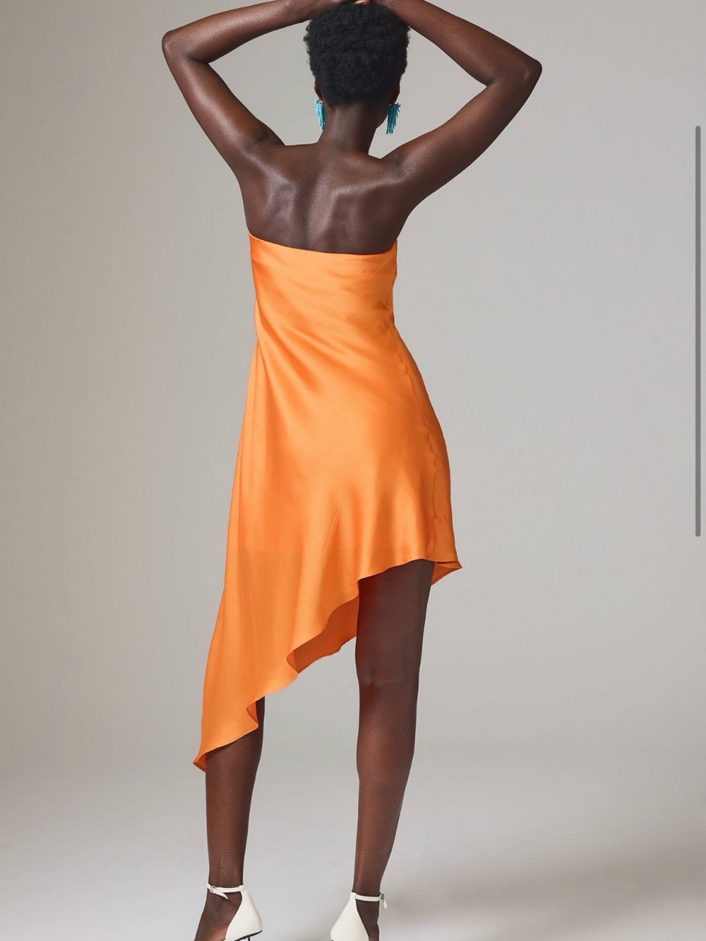Strapless Asymmetrical Mini Dress